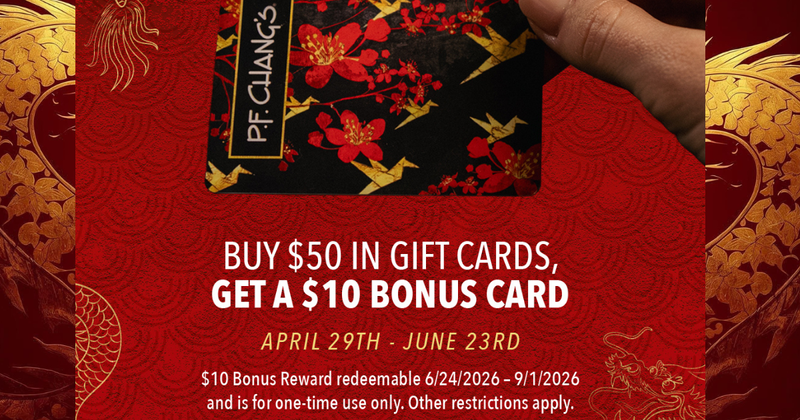 Buy $50 in Gift Cards, Get A $10 Bonus Card