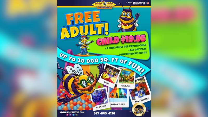 (2) FREE ADULTS with Paying Child