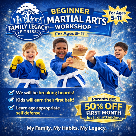Beginner Martial Arts Workshop at Family Legacy Fitness at Manassas Mall